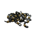 Eyeglasses Chain Holder Ends Black Rubber Vintage Bronze Pack of 25