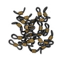 Eyeglasses Chain Holder Ends Black Rubber Vintage Bronze Pack of 25