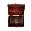 Small Big Vintage Wooden Treasure Chest Jewelry Box Organizers StoragePack of 2Pcs
