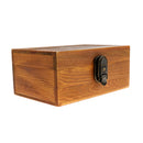 VINTAGE Quote Natural Wooden Jewellery Box with Metal Lock & Key Trinket Chest Gift Case