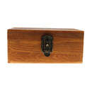 VINTAGE Quote Natural Wooden Jewellery Box with Metal Lock & Key Trinket Chest Gift Case