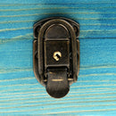 Blue VINTAGE Quoted Wooden Jewellery Box with Metal Lock & Key Trinket Chest Gift Case