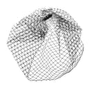 Black Wedding Bridal Birdcage Veil Fascinator with Hair Comb Clip