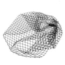 Black Wedding Bridal Birdcage Veil Fascinator with Hair Comb Clip