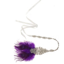 1920's Purple Charleston Feather Headband Flapper Gangster 30s Fancy Dress