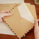 Pack of 40 Vintage Style Airmail Kraft Paper Envelopes 4 Different Styles- Random