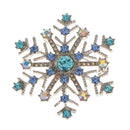 Xmas Snowflake Shiny Crystal Rhinestone Brooch Pin Jewelry Costume