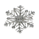 Xmas Snowflake Shiny Crystal Rhinestone Brooch Pin Jewelry Costume