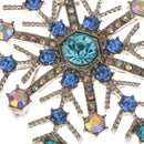 Xmas Snowflake Shiny Crystal Rhinestone Brooch Pin Jewelry Costume