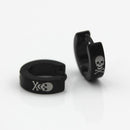 Vintage Black Stainless Steel Punk Skull Pattern Ear Clip Stud Earrings for Men Gifts