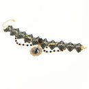 Gothic Black Lace Retro Choker Charm Collar Bead Pendant Chain Lace Necklace