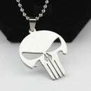Mens Punk Rock Style Skull Head Stainless Steel Long Chain Pendant Necklace