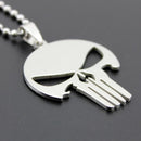 Mens Punk Rock Style Skull Head Stainless Steel Long Chain Pendant Necklace