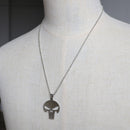 Mens Punk Rock Style Skull Head Stainless Steel Long Chain Pendant Necklace
