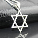 Punk Stainless Steel Hexagram Pendant Necklace Chain Jewelry