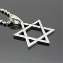 Punk Stainless Steel Hexagram Pendant Necklace Chain Jewelry