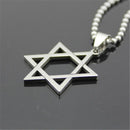 Punk Stainless Steel Hexagram Pendant Necklace Chain Jewelry