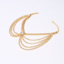 Simple Crystal Gold Multilayer Anklet Ankle Chain Bracelet Summer Accessory