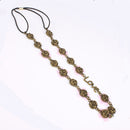 Lady Fashion Metal Chain Jewelry Antique Brass Flower Elastic Hair Headband