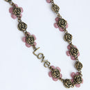 Lady Fashion Metal Chain Jewelry Antique Brass Flower Elastic Hair Headband