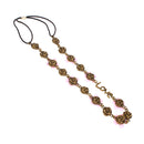 Lady Fashion Metal Chain Jewelry Antique Brass Flower Elastic Hair Headband