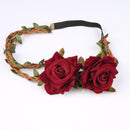 Fashion Gothic Rose Elastic Hair Band Headband Garland Wedding Accessories