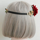 Fashion Gothic Rose Elastic Hair Band Headband Garland Wedding Accessories