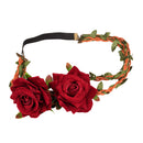 Fashion Gothic Rose Elastic Hair Band Headband Garland Wedding Accessories