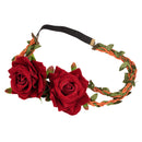 Fashion Gothic Rose Elastic Hair Band Headband Garland Wedding Accessories