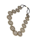 Vintage Bohemia Antique Bronze Flower Pattern Elastic Hair Headband Garland