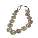 Vintage Bohemia Antique Bronze Flower Pattern Elastic Hair Headband Garland