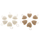 DIY Craft Christmas Tree Small Hanging Heart Shaped for Wedding Party Decor Beige
