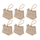 6pcs Linen Lace Buttons Gift Bags Pouch Birthday Wedding Xmas Favor Holders
