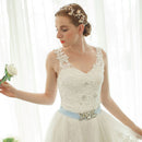 Wedding Bridal Diamante Rhinestone Flower Leaf Headband Handmade Headpiece