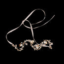 Wedding Bridal Diamante Rhinestone Flower Leaf Headband Handmade Headpiece