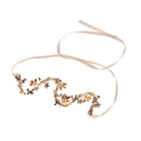 Wedding Bridal Diamante Rhinestone Flower Leaf Headband Handmade Headpiece
