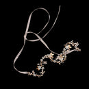 Wedding Bridal Diamante Rhinestone Flower Leaf Headband Handmade Headpiece