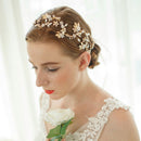 Wedding Bridal Diamante Rhinestone Flower Leaf Headband Handmade Headpiece