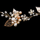 Wedding Bridal Diamante Rhinestone Flower Leaf Headband Hairband Headpiece