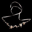 Wedding Bridal Diamante Rhinestone Flower Leaf Headband Hairband Headpiece