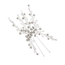 Wedding Bridal Bridesmaid Princess Rhinestone Pearl Flower Hair Pins Clip