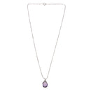 Fashion Large Purple Crystal Amethyst Pendant Tear of Angel Necklace Jewelry