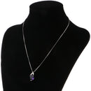 Fashion Large Purple Crystal Amethyst Pendant Tear of Angel Necklace Jewelry