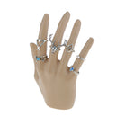 7Pcs Boho Womens Fashion Antlers Finger Ring Set Party Christmas Jewelry