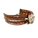 Christmas Vintage Style Santa Claus Braid Leather Butterfly Bracelet