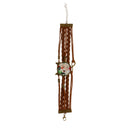 Christmas Vintage Style Santa Claus Braid Leather Butterfly Bracelet