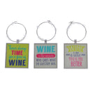 Set of 6pcs Assorted Wine Glass Charms Drink Marker Ring Table Decoration