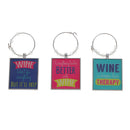 Set of 6pcs Assorted Wine Glass Charms Drink Marker Ring Table Decoration