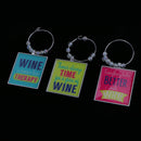 Set of 6pcs Assorted Wine Glass Charms Drink Marker Ring Table Decoration