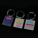 Set of 6pcs Assorted Wine Glass Charms Drink Marker Ring Table Decoration